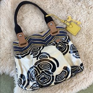 Fossil Key-Per Graphic  Coated Canvas Tote purse